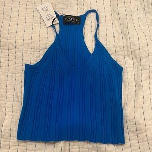 Cider, knit blue top, never worn